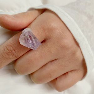 Unregelmäßige Amethysts Quarzer Ringe Naturstein Aquamarines Chip Ringe hochwertige Goldfarbe Finger Ring Schmuck Womne Geschenke