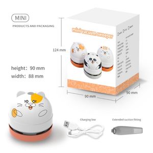 Niedliche Mini -Staubsaugerreiniger USB -Ladung mit Düse sauberer Bürste abnehmbarer tragbarer Trümmer Klavier Keyboard Car Vakuumreiniger