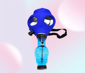 Rohrrauchzubehör Raucher Shop Neue Gasmaskenrohre Bongs Shisha Shisha Water Pipe FDA Schädel Acryl Bong Silicon S2369583