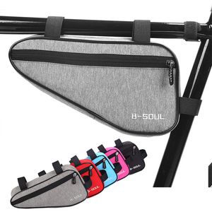 Vattentät triangel Front Tube Fräska Bicycle Bags Mountain Bike Pouch Frame Holder Saddle Bag MTB Cykeltillbehör