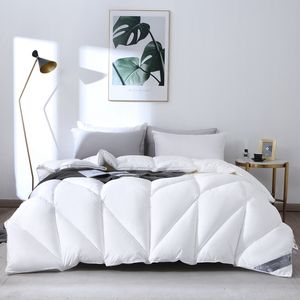 2022 Luxusgans Down Quilt Ahornblatt Design Duvet Winter warmer Bettdecker Single Double Queen King Kingsize