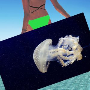 Denizaltı mavi denizanası plaj havlu okyanus banyosu havlu banyo yüzmek seyahat duş havlu süper hızlı kuru çok amaçlı havlu