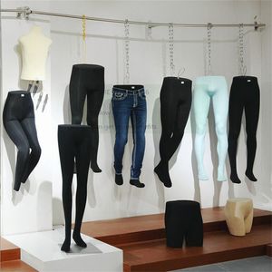 Pantaloni maschi di tessuto, gamba morbida della parte inferiore del corpo, negozio di abbigliamento femminile, display per jeans, può cambiare forma, oggetti di scena del modello E190, 3 stili