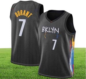 2021 Kevin 7 Durant Basketball Jersey Mens Kyrie 13 Harden City 11 Irving Blue White Black All Stitched039039NBA0390398585085