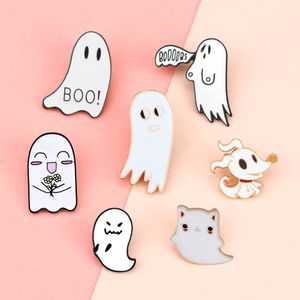 7 stilar halloween spöke emalj stift kvinnor män söta brosches jeans kappa lapel stift märken anpassad stift smycken gåva till vän ny