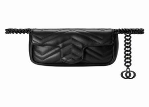 Dual Use Style Marmont Belt Bag Midjeväskor Kvinnor Axel Cross Body Bag Vquilted äkta Leather Fanny Pack9879720