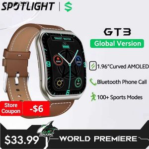 Wristwatches Blackshark GT3 ذكي شاشة منحنى الإصدار العالمي ذكي 1.96 بوصة AMOLED يدعم Bluetooth الاتصال IP68 مقاومة للماء