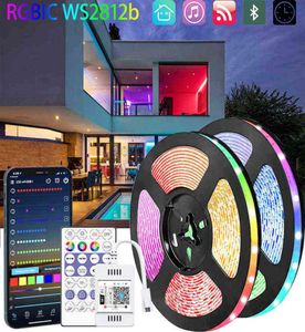 LED -Streifen RGBIC WS2811B WASGERFORTE WLAN Alexa Smart Diode Gaming Lights Flexible Kontrolle anwendbarer Weihnachtsdekoration oder Geschenk W8578054