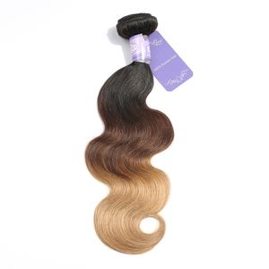 T1B/4/77 ombre 3 Tone Body Wave Pacotes Brasil Remy Remy Extensões de Cabelo