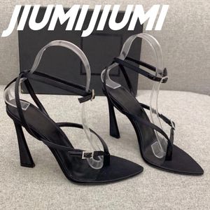 Sandali jiumijiumi woman fady woman scarpe seta super alto tacchi a punta