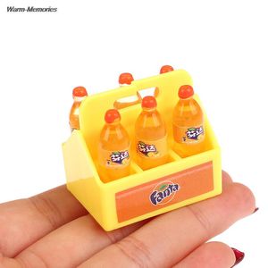 1set Dollhouse Mini Cola Soda Sprite Bottles Modle Dollhouse Miniature Food Kitchen Doll House Accessories