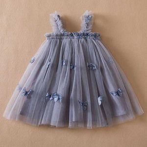 Abiti da ragazza per bambini Baby Summer Princess Dress Kids Mesh Sweet Cinghia Abito Fairy Butterfly Abito senza maniche Abito per bambini abiti da bambino