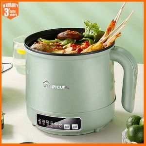 Pots 220V Electric Cooking Machine Intelligent Small Hot Pot Single/Double Layer Multifunctional Electric Rice Cooker 1.7L Nonstick