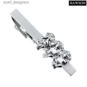 Tie Clips HAWSON monkey Tie Clips for Men Clasp Cute Monkey Tie Clip/Pin Design for Gentlemen Y240411