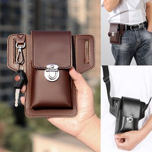 Coloque de cintura de couro vintage coldre de celular de correia para homens de correia bolsa de telefone para iPhone huawei samsung xiaomi