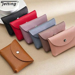 Aufbewahrungstaschen 1PC Echtes Leder Frauen kleine Geldbörse Mode weibliche Kurzmünzen Brieftaschen Beutel Handtasche Mädchen ID Halter Geldbeutel