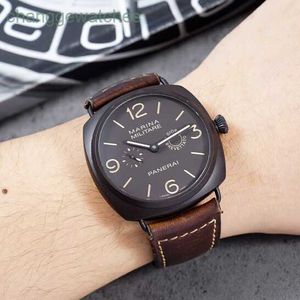 Men's Watch Mechanical Watch Luxury Luxury Penerei Special Edition Watch Series 2010 00339 Deep Brown Disc Aluminum Ceramic Case Manual Mechanical Men's Watch