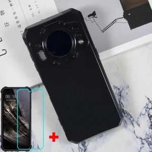 Oukitel WP21 Ultra Kılıf Silikon Funda Funda Açık Telefon Kapağı Oukitel WP21 WP 21 Ultra Ekran Koruyucu için 2in1 Koruyucu Cam