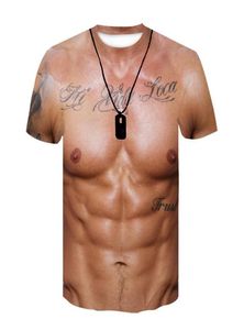 Men039s TShirts Men39s 3D Cool Muscle Abs T Shirts Funny Loose Plus Size Fashion Slim Fit Sports Tops 6XLMen039s4739050