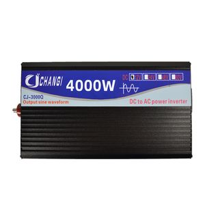 2000W 3000W 4000W Saf Sinüs Dalga Güç Güneş Araç İnverter 12V 220V LED ekran DC - AC 220V voltaj dönüştürücü