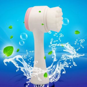 Massager 3D Portable Face Cleaning Massager Silicone Face Wash Brush Double Side Deep Cleaning Pore Cleaner Skin Care Women Beauty Tools