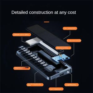 Zink-Legierungsauto Temporärer Parkkarte Universal Telefonnummer Plate Park Stop Solarherapie in Automobil-Autozubehör