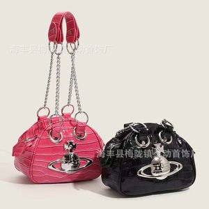 Empress Dowager Saturn Element Spicy Girl Chain Bag Bowling Ball Underarm Small Round Bag Womens Ny unik One Shoulder Crossbody Bag