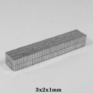 50pcs 3x2x1 Mini magneti a blocchi piccoli N35 3*2*1 magnete neodimio sottile 3*2*1 magneti potenti forti 3x2x1mm