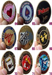 Grupp av nio pokerkortvakt Metal Protector Souvenir Craft Poker Chips Dealer Coins Poker Game Gift Hold039em Accessories7724448