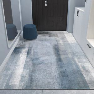 Carpete de PVC abstrato de luxo leve para cozinha, tapetes à prova d'água e à prova de óleo, sala de estar, quarto, tapete de cabeceira, tapete de banheiro