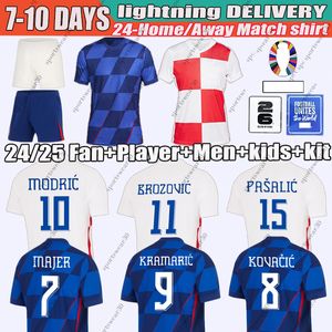 2024 Modric Soccer Courseys Croatia National Feeld 24 25 Brekalo Perisic Football Shirt Brozovic Kramaric Rebic Livakovic hom