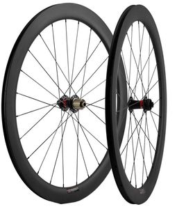700C Carbon Wheelset 50 mm Tiefe 25mm Breite UD Matt Clincher Disc Brems -Straßenradfahrradräder Achse durch Spieß 8988257