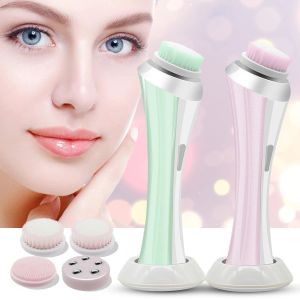 Massager 4 i 1 Electric Facial Cleanser Wash Face Cleaning Machine Skin Pore Cleaner Body Cleansing Massage Mini Beauty Massager Brush