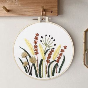 Blommor växter mönster broderi kit diy handgjorda hantverk korsar sömmarbettråd