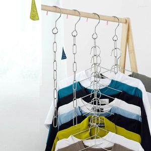 Kleiderbügel 5pcs/Set Clothing Link Hook Edelstahl Hanging Kette 3mm Dicke Multi -funktionale Kleidung Rack