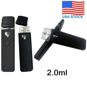 500pcs 2ml Ön ısıtma vape kalem boş tek kullanımlık e-sigara buharlaştırıcıları seramik bobin kalın yağ arabaları şarj edilebilir 320mAh pil OEM kalemleri