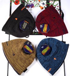 ユニセックスビーニーファッションレターリバーシブルニット帽子冬のフリーススカルキャップダブルスディッドボンネットハットデザイナービーニーアウトドゥー6563055