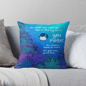 Pillow No Matter How Small You Feel Pufferfish Throw Sofa Cover Christmas Child