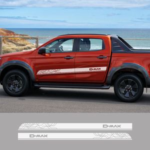 Adesivos de listras laterais da porta de pick -up para isuzu dmax d max caminhão corpo vinil decoração personalizada decalques de carros de automóveis acessórios de ajuste automático