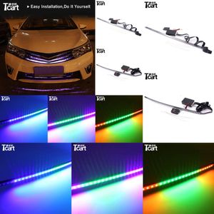 TCART INTAGE GRILLE Dynamic LED RGB 7Color Lights för Toyota Avensis T25 Land Cruiser Prado 150 Prius CHR Corolla Accessories