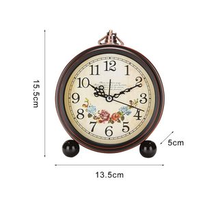 Retro Quartz Non-Ticking Home Decor Silent Bedside Clocks Alarm Clock Number Clock Home Decor