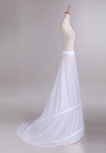 Hoop Bridal Petticoat syrena ślubna spódnice Crinoline Elastyczne pasy talii dla sukni ślubnej zgiełku pod przemiatem Train3336632