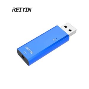 Anschlüsse Reiyin USB DAC Toslink Optical Audio Converter PC -Spiel 192KHz 24 -Bit -HiFi -Musik -Portable -Adapter mit Mikrofon