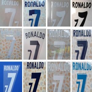 Real Madrd stamping home and away soccer namesets 7 RONALDO 11 12 12 13 13 14 14 15 15 16 16 17 17 18 printing lettering fon6322477