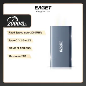 Sürücüler EAGET NVME SSD 1 TB Harici Sabit Sürücü SSD 2TB M.2 SSD NVME 500GB 250GB Taşınabilir SSD Dizüstü bilgisayar için Harici HDD Katı Hal Disk
