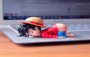 6cm Anime One Piece Figura engraçada Dormir Luffy Chopper Sanji Roronoa Zoro Nami Usopp Nico Robin PVC Figura Modelo de Toy197u9455449