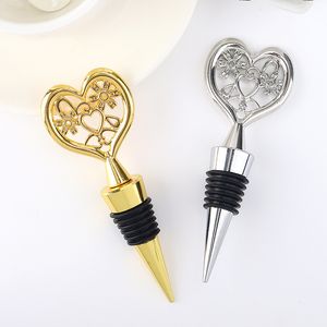 20 pezzi/lotto Mr e Mrs Wedding Gift Bomboni di Love Heart Wine Bottle Stoppers per docce da sposa e bomboniere per gli ospiti