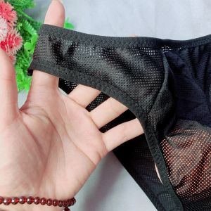 Transparente Mesh -Slips schwule Sissy durch erotische Dessous weich bequeme gedruckte Höschen schwulen Mann Bulge Beutel Underpants