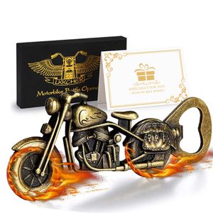 LKKCHER Bronze Motorcycle Shape Beer Bottle Opener Personalized Gifts Box for Men Luxury Corkscrew Bar Party Accessories Tools