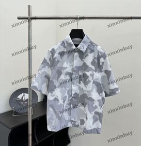 xinxinbuy Men designer Tee t shirt 2024 Italy camouflage cotton short sleeve cotton women gray black blue white S-2XL